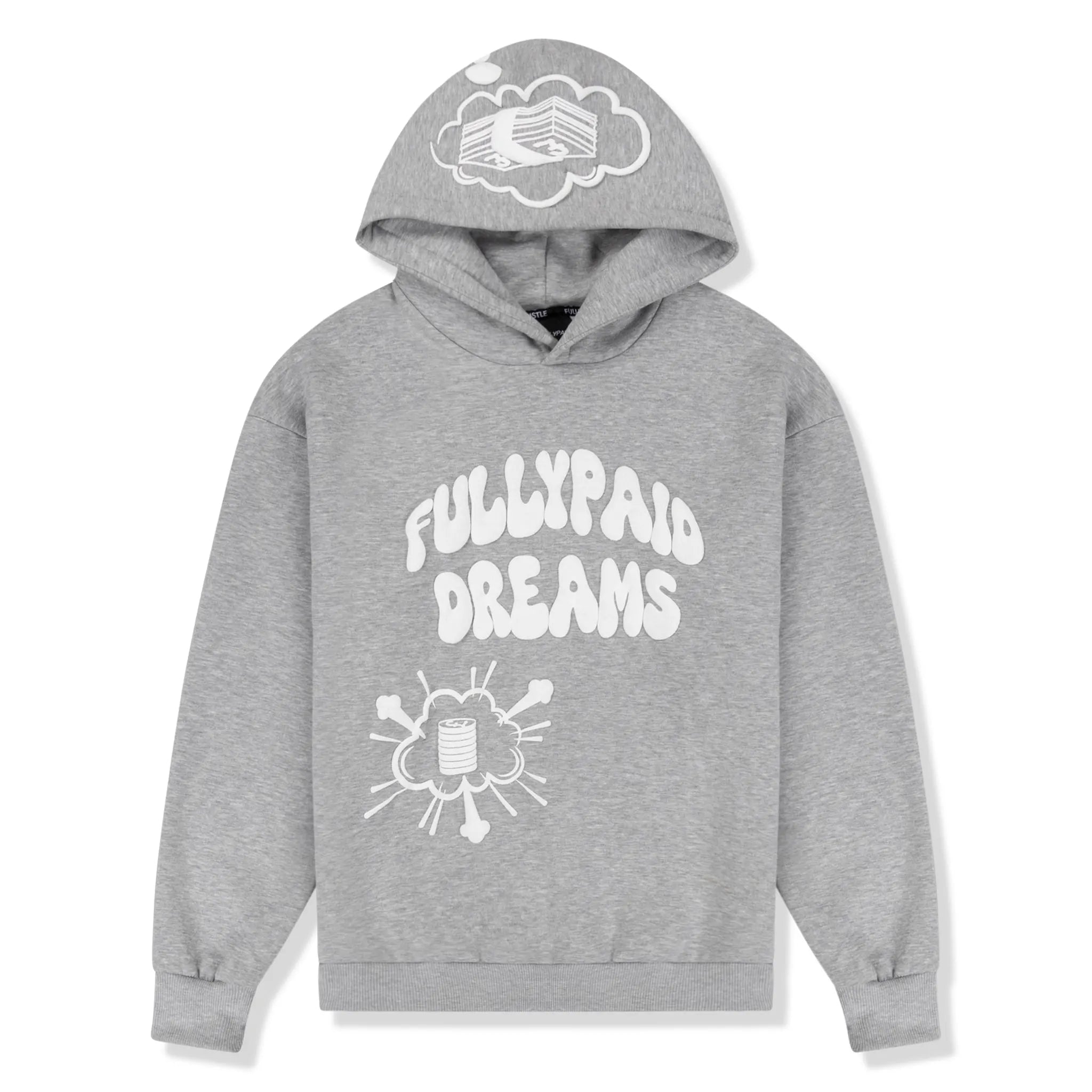 Image of Fully Paid Dreams Light Grey White Hoodie